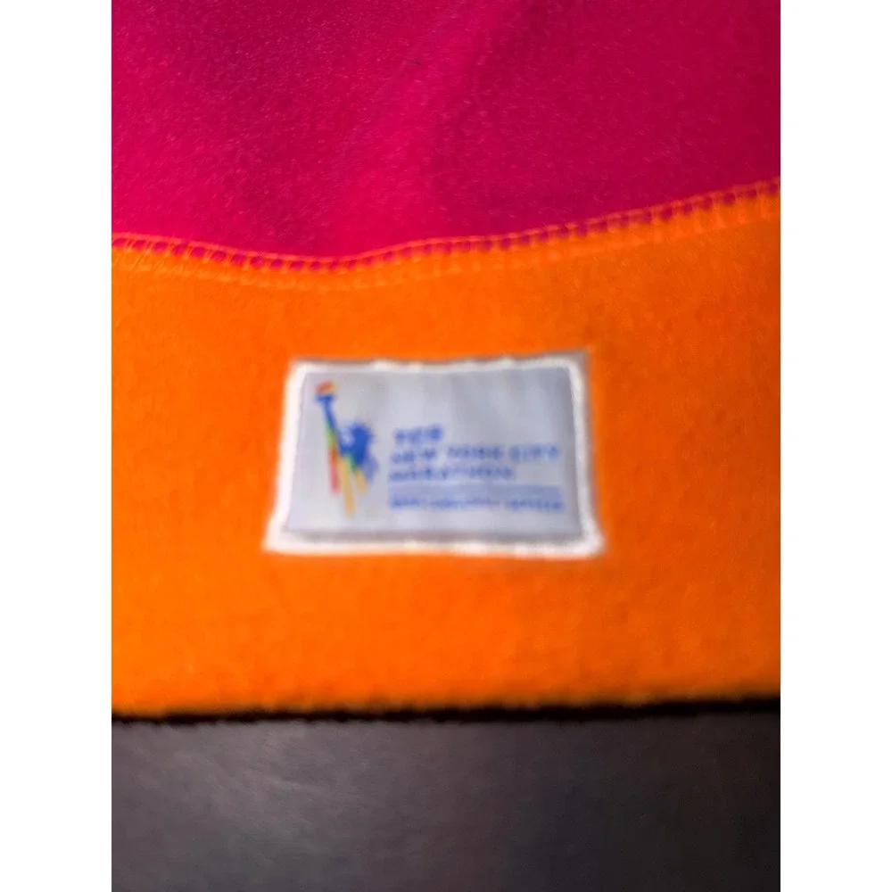 Dunkin DNKN 2019 TCS NYC Marathon Kids Fleece Tassel Pink Orange Hat